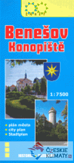 Benešov, Konopiště-plán města 1:7 500...