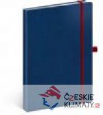 Notes - Vivella Classic modrý/červený, linkovaný, 15 x 21 cm - książka