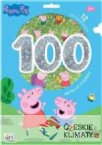 100 metalických samolepek s omalovánkovými listy Prasátko Peppa - książka