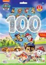 100 metalických samolepek s omalovánkovými listy Tlapková patrola - książka