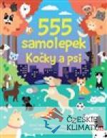 555 samolepek - Kočky a psi - książka