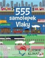 555 samolepek - Vlaky - książka