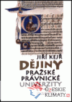 Dějiny pražské právnické univerzity - książka