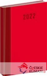 Denní diář Cambio Classic 2022, červený, 15 x 21 cm - audiobook - książka