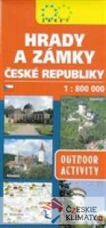Hrady a zámky České republiky. Mapa 1:800000 - książka