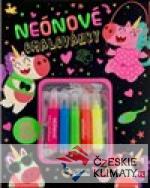Neonové omalovánky se třpytivými sam...