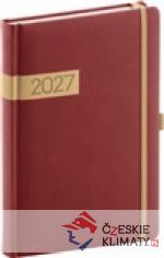 Denní diář Twill 2027, bordó-zlatý