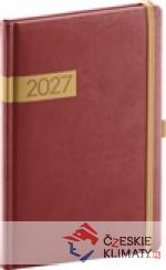 Týdenní diář Twill 2027, bordó-zlat...