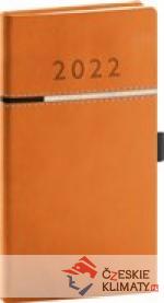 Kapesní diář Tomy 2022, oranžovočerný, 9 x 15,5 cm - książka