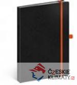 Notes - Vivella Classic černý/oranžový, linkovaný, 15 x 21 cm - książka