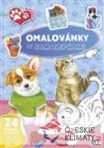 Omalovánky A4 se samolepkami Štěňátka a koťátka - książka