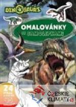 Omalovánky se samolepkami - Dinosauři - książka