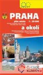 Praha plán města 1 : 20 000 a okolí 2018 - książka