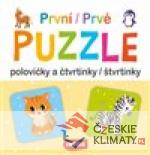 První PUZZLE - polovičky a čtvrtinky - książka