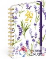 Spirálový 18měsíční diář Petito - Levandule 2026/2027 - książka