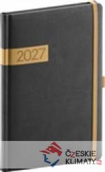 Týdenní diář Twill 2027, černo-zlatý - książka