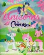Unicorns - colours - Zábavné omalovány zelené - książka