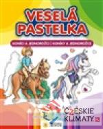 Veselá pastelka - Koníci a jednorožci - książka